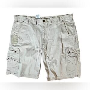 Carhartt B357 Big & Tall Khaki Tan Relaxed Fit‎ Ripstop Cargo Work Shorts sz 44